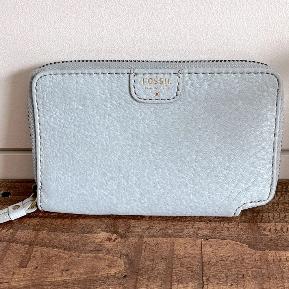 Fossil Blue Leather Wallet